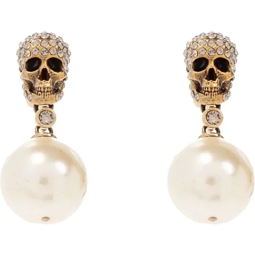 Skull earrings , female, Sizes: ONE SIZE - alexander mcqueen - Modalova