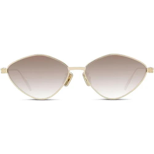 Shiny Gold Oval Metal Sunglasses , female, Sizes: ONE SIZE - Givenchy - Modalova