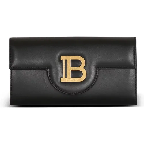 B-Buzz leather wallet , female, Sizes: ONE SIZE - Balmain - Modalova