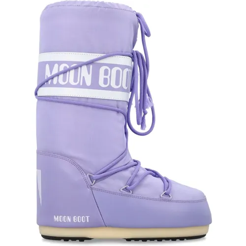 Icon High Nylon Boots Lilac , female, Sizes: 2 UK, 6 UK - moon boot - Modalova