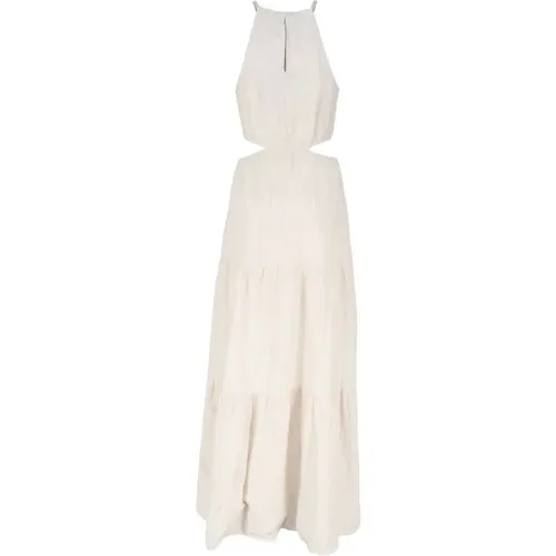 Midi Kleid mit Volants , Damen, Größe: L - MC2 Saint Barth - Modalova