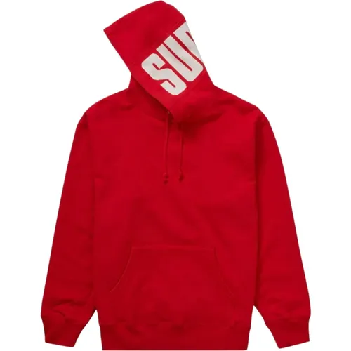 Roter Ripp-Kapuzenpullover Limited Edition - Supreme - Modalova