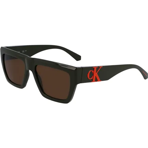 Ckj23653S-309 Sunglasses , male, Sizes: 55 MM - Calvin Klein - Modalova