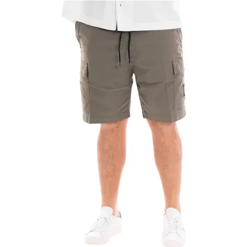 Gewaschene Cargo Bermuda Shorts , Herren, Größe: L - Calvin Klein Jeans - Modalova