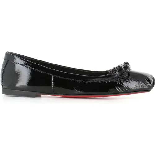 Flat Ballerina Shoes with Bow , female, Sizes: 4 1/2 UK, 5 1/2 UK, 6 UK, 7 UK, 4 UK, 6 1/2 UK - Christian Louboutin - Modalova