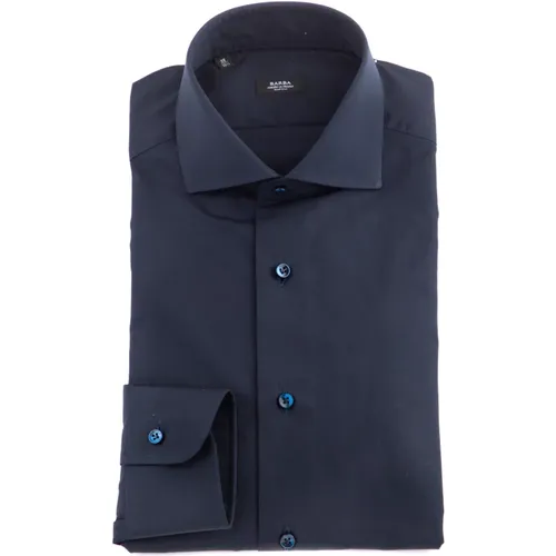 Tailored Poplin Shirt with Pearl Buttons , male, Sizes: 5XL, XL, 4XL, L, 2XL, 3XL, M - Barba - Modalova