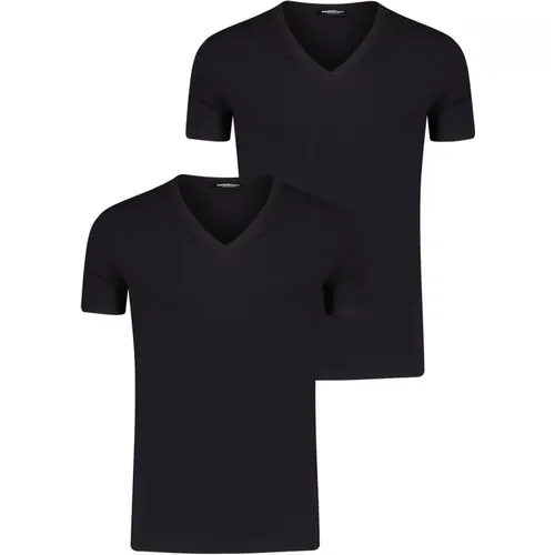 Er-Pack T-Shirt, Klassischer Schnitt, 100% Baumwolle , Herren, Größe: S - Dsquared2 - Modalova