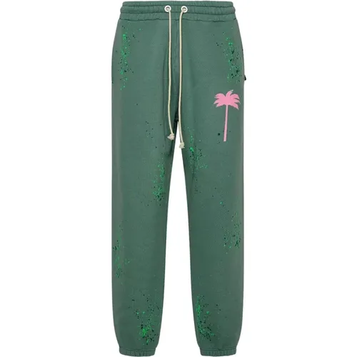 Cotton Sporty Pants , male, Sizes: L - Palm Angels - Modalova