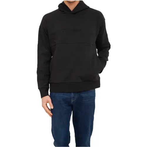 Heavyweight Knit hoodie , male, Sizes: S - Calvin Klein - Modalova
