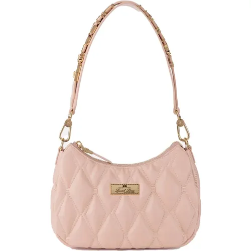 Embossed Hobo Bag in Flesh Color , female, Sizes: ONE SIZE - Elisabetta Franchi - Modalova