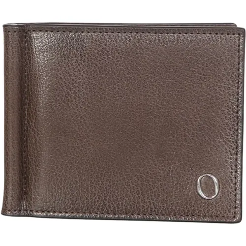 Cherette card holder in leather with bi-fold design by , male, Sizes: ONE SIZE - Orciani - Modalova