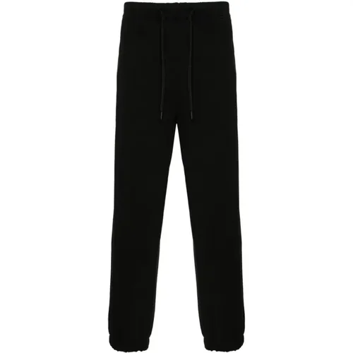 Schwarze Baumwollfleecehose , Herren, Größe: XL - Versace Jeans Couture - Modalova