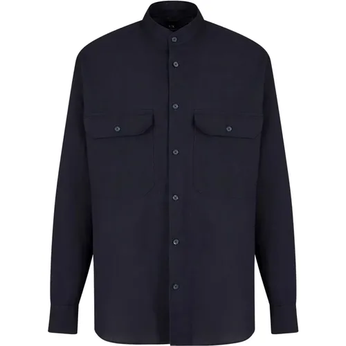 Long Sleeve Shirt , male, Sizes: L, XL - Armani Exchange - Modalova