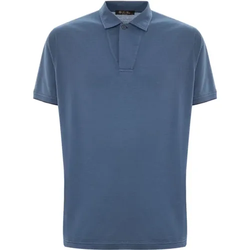 Hellblaues Baumwoll-Poloshirt , Herren, Größe: L - Loro Piana - Modalova