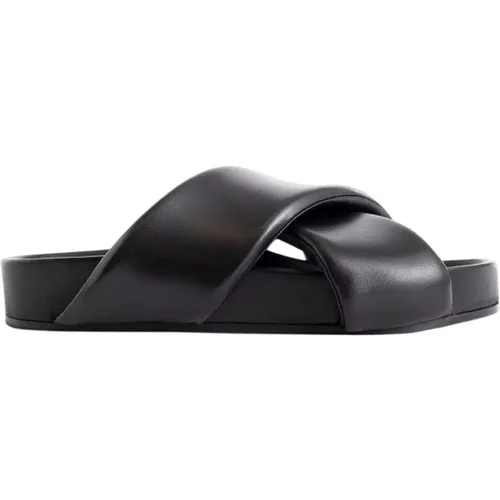 Leather Crossed Strap Sandals , male, Sizes: 6 UK, 10 UK - Jil Sander - Modalova