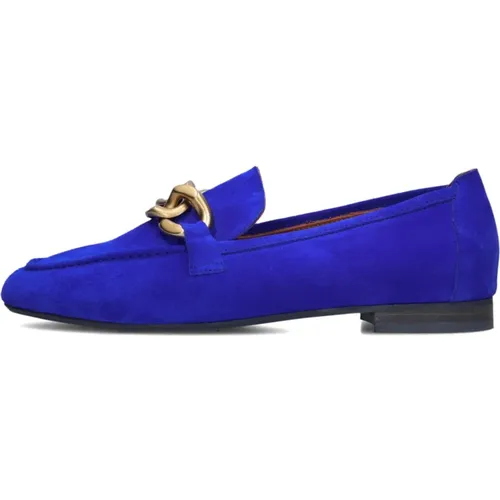 Blaue Wildleder-Loafer mit Gold-Details,Schwarze Wildleder-Mokassins mit Gold-Details - Notre-v - Modalova