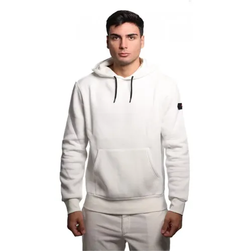 Weiße Baumwolle Polyester Hoodie Raku GR 02 , Herren, Größe: L - Peuterey - Modalova