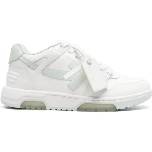 Mintgrüne Ledersneakers Off White - Off White - Modalova