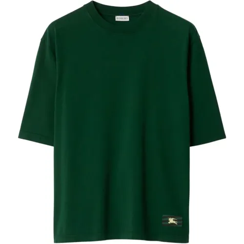 Grünes Equestrian Knight Design T-Shirt - Burberry - Modalova