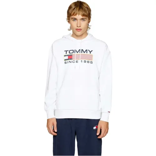 Reg Athletic Logo Hoodie Hoodie , Herren, Größe: L - Tommy Jeans - Modalova