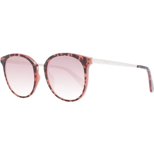 Rosa Unisex Sonnenbrille Rund Verspiegelt - Guess - Modalova