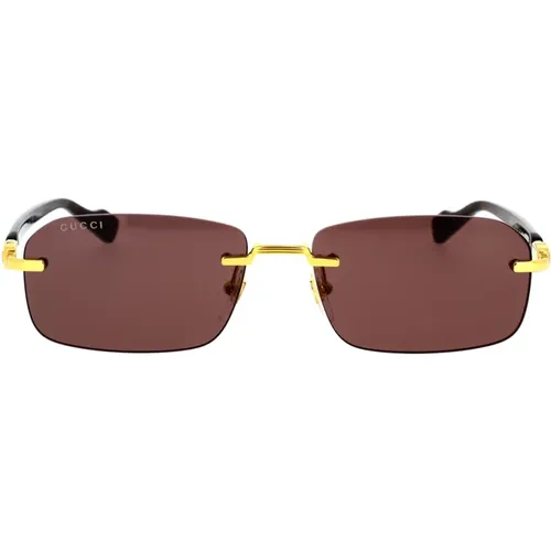 Vintage-inspired Urban Sunglasses with GG Logo , male, Sizes: 56 MM - Gucci - Modalova