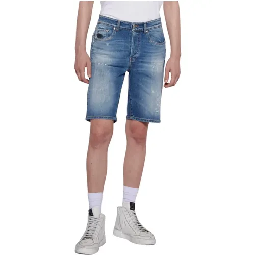 Zerrissene Denim Bermuda Shorts , Herren, Größe: W29 - John Richmond - Modalova