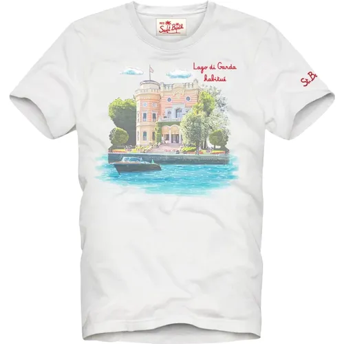 Britto Roller Print Logo Sleeve T-Shirt - MC2 Saint Barth - Modalova