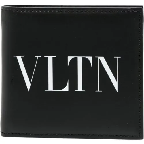 Schwarzes Leder Vltn Billfold Brieftasche , Herren, Größe: ONE Size - Valentino Garavani - Modalova