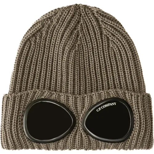 Ribbed Knit Goggle Beanie , unisex, Sizes: ONE SIZE - C.P. Company - Modalova