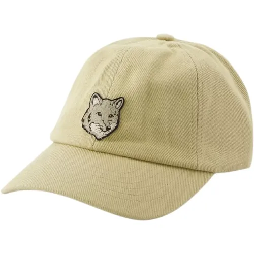 Fox Head Cap - Cotton - , unisex, Sizes: ONE SIZE - Maison Kitsuné - Modalova