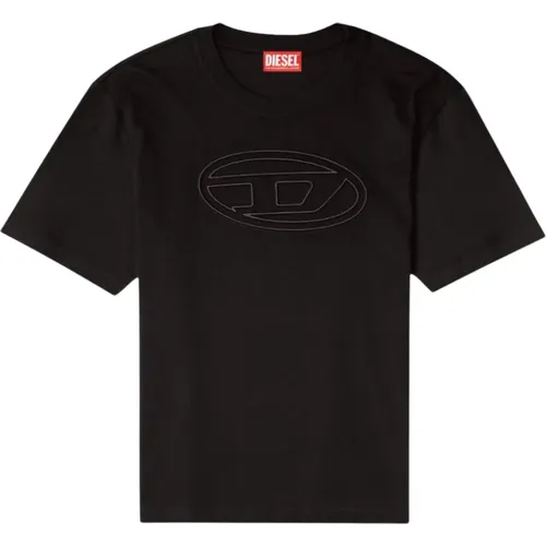 Ikonic Logo T-Shirt mit umweltfreundlichem Design , Herren, Größe: L - Diesel - Modalova