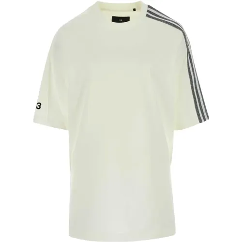 Oversize Weißes Baumwollmisch-T-Shirt , Damen, Größe: L - Y-3 - Modalova