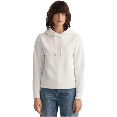 Adjustable Hooded Sweatshirt in Cotton Blend , female, Sizes: XS, S - Gant - Modalova