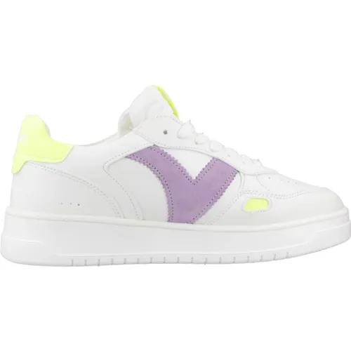 Neon Ledersneakers , Damen, Größe: 36 EU - Victoria - Modalova