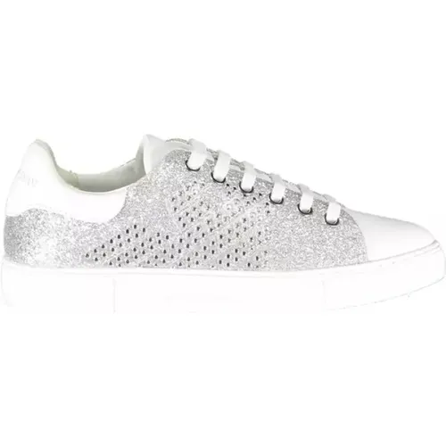 Silberne Lure Sportschuhe mit Kontrastierenden Details - Emporio Armani - Modalova