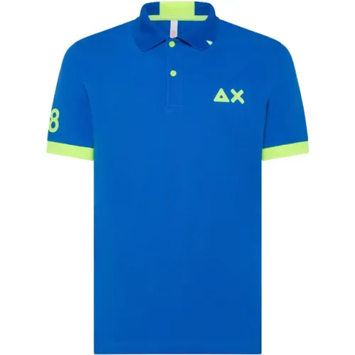 Polo Shirt with Fluorescent Logo , male, Sizes: 3XL, 2XL, L, M, XL - Sun68 - Modalova