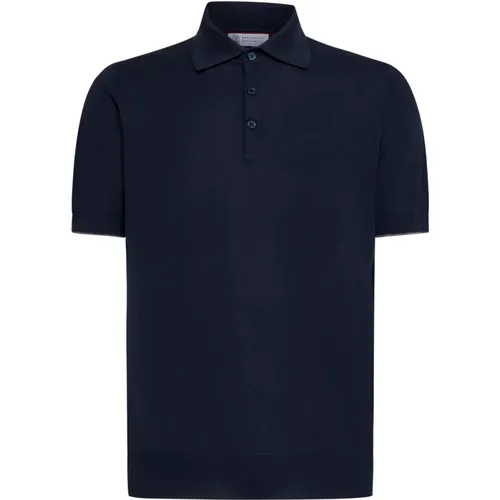 Polo Shirt Ribbed Edges , male, Sizes: 2XL, XL, 3XL - BRUNELLO CUCINELLI - Modalova
