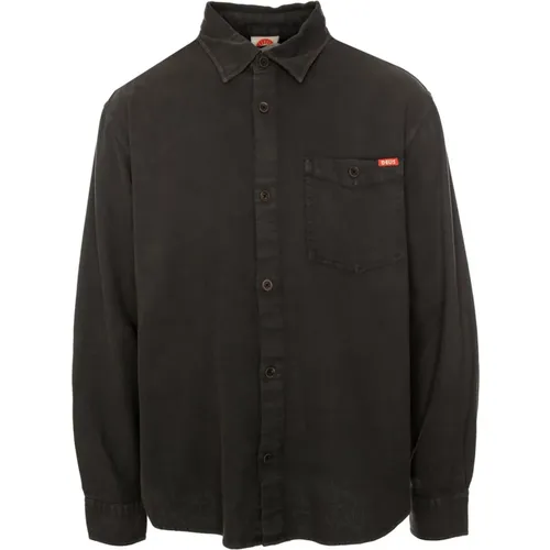 Flanell-Overshirt mit Knopfleiste , Herren, Größe: XL - Deus Ex Machina - Modalova