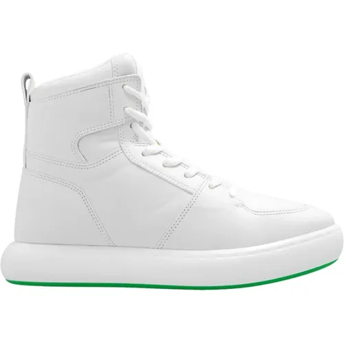 Leather High-Top Sneakers with Logo , male, Sizes: 8 UK, 9 UK, 7 UK, 11 UK, 6 UK - Bottega Veneta - Modalova