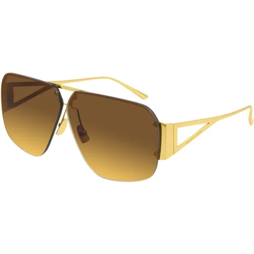 Gold/Orange Getönte Sonnenbrille,Sunglasses,Silber/Gelbe Sonnenbrille - Bottega Veneta - Modalova