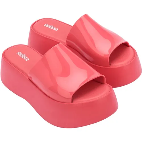 Shiny Platform Slip-On Shoes , female, Sizes: 8 UK, 7 UK, 2 UK, 4 UK, 6 UK, 5 UK - Melissa - Modalova