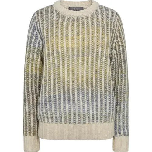 Blue Horizon Knit Sweater with Long Sleeves , female, Sizes: L, XL, M, S, XS - MOS MOSH - Modalova