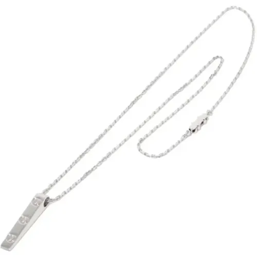 Pre-owned White Gold necklaces , female, Sizes: ONE SIZE - Cartier Vintage - Modalova