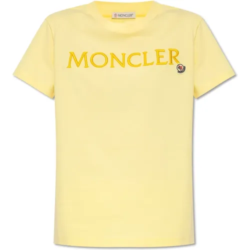 T-Shirt mit Logo , Damen, Größe: L - Moncler - Modalova