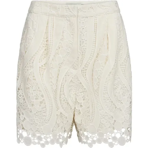 Elegant Lace High-Waisted Shorts , female, Sizes: L, XS, M - Copenhagen Muse - Modalova