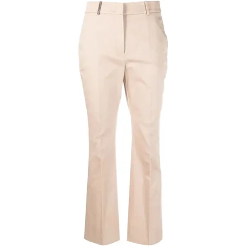Cotton Blend Stretch Trousers , female, Sizes: M - PESERICO - Modalova