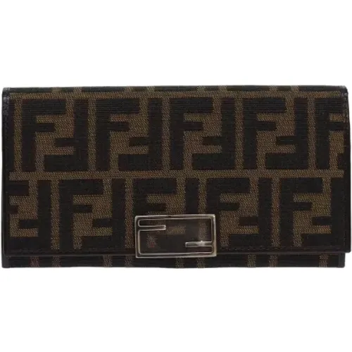 Pre-owned Canvas wallets , female, Sizes: ONE SIZE - Fendi Vintage - Modalova