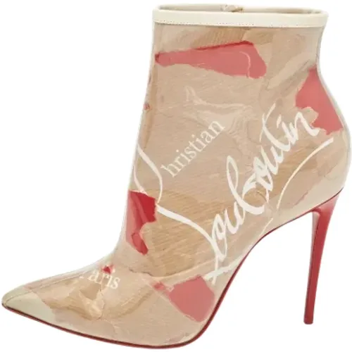 Pre-owned Fabric boots , female, Sizes: 4 1/2 UK - Christian Louboutin Pre-owned - Modalova