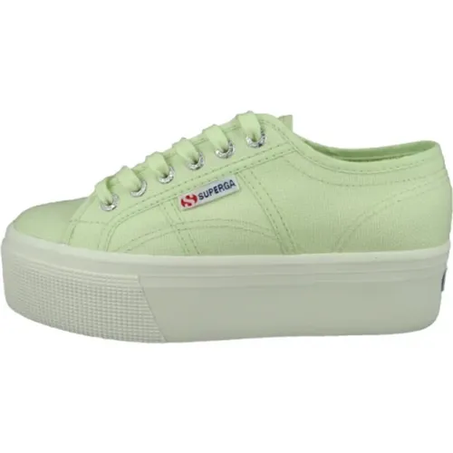 Olivgrüne Schnürschuhe für Frauen - Superga - Modalova